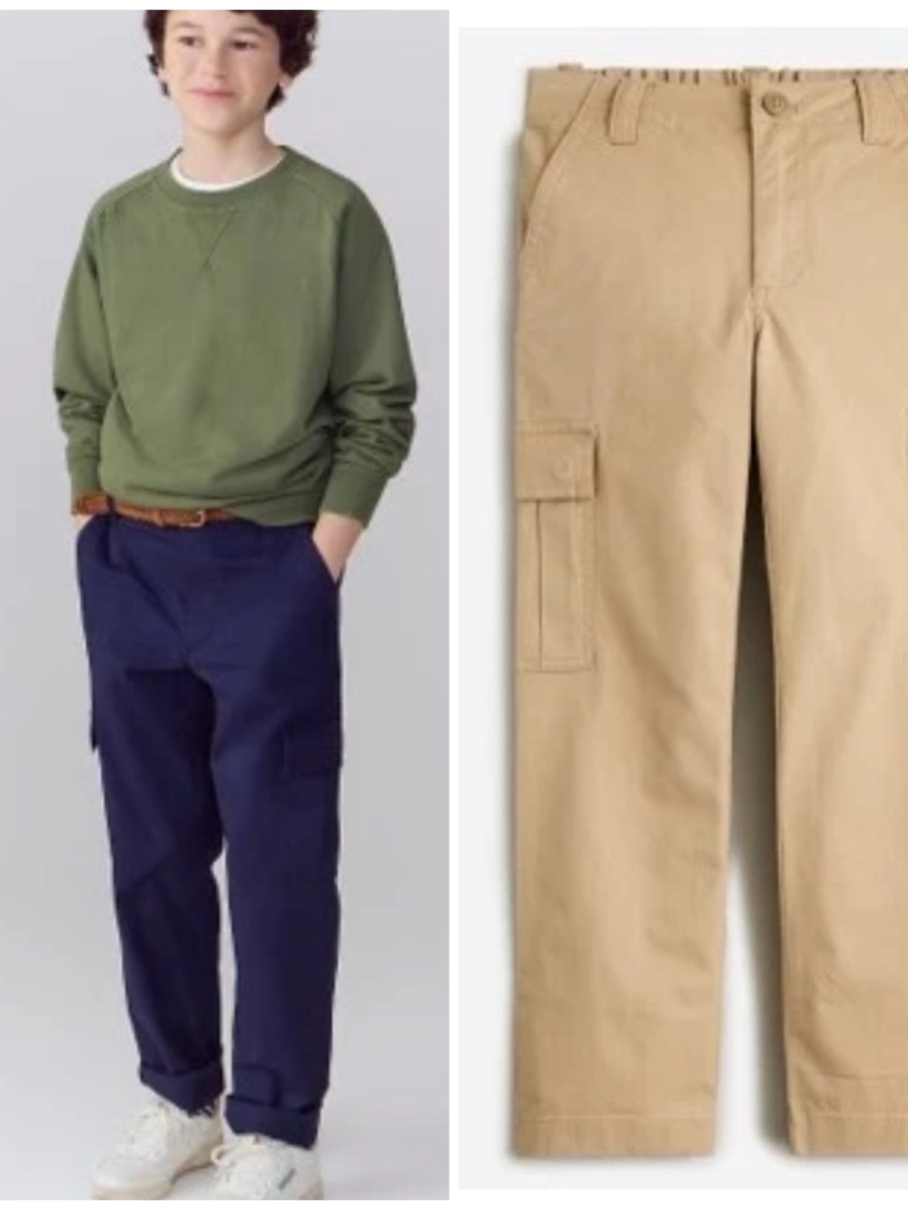Crewcuts 2 Pair Boys Stretch Twill Cargo Pants